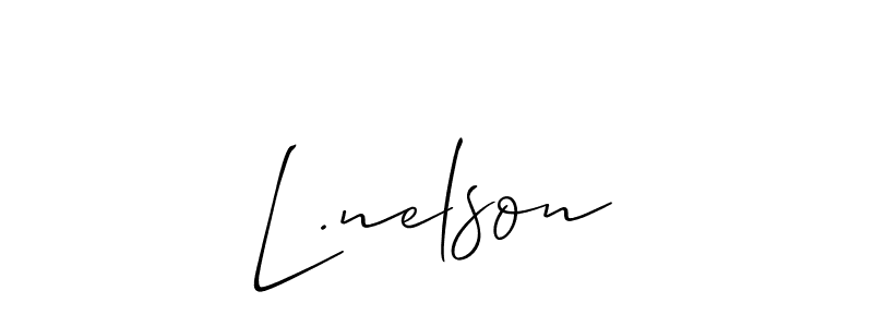 Use a signature maker to create a handwritten signature online. With this signature software, you can design (Allison_Script) your own signature for name L.nelson. L.nelson signature style 2 images and pictures png