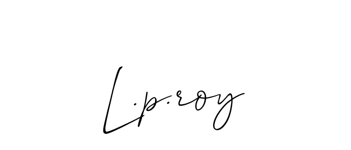 Make a beautiful signature design for name L.p.roy. With this signature (Allison_Script) style, you can create a handwritten signature for free. L.p.roy signature style 2 images and pictures png