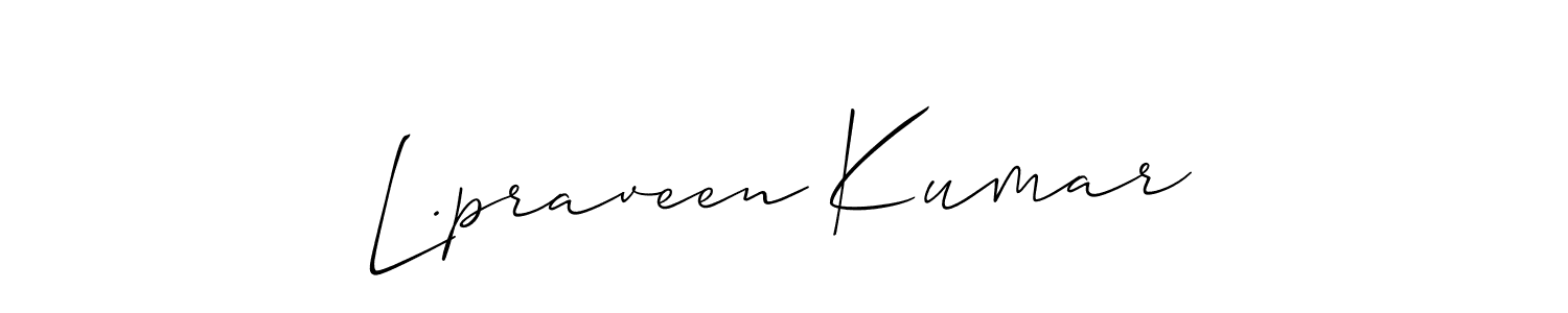 You should practise on your own different ways (Allison_Script) to write your name (L.praveen Kumar) in signature. don't let someone else do it for you. L.praveen Kumar signature style 2 images and pictures png