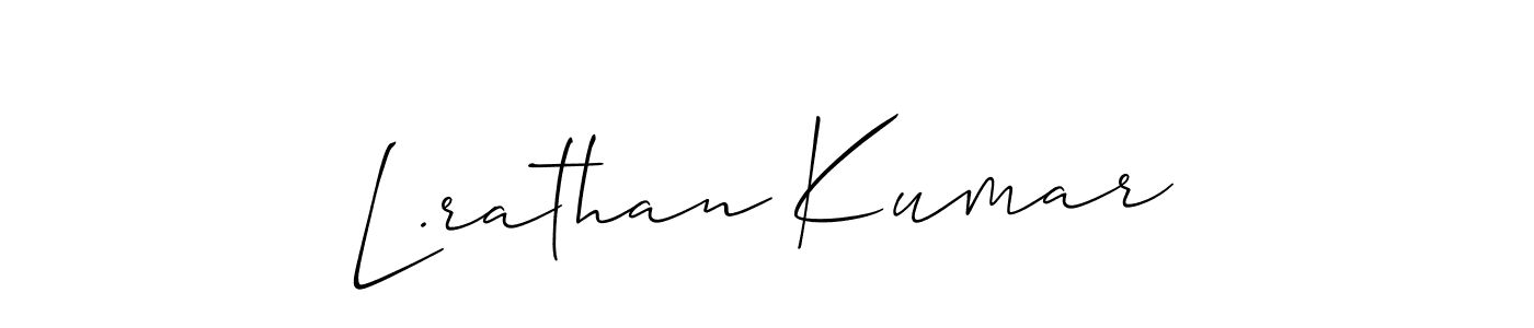 Make a short L.rathan Kumar signature style. Manage your documents anywhere anytime using Allison_Script. Create and add eSignatures, submit forms, share and send files easily. L.rathan Kumar signature style 2 images and pictures png