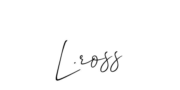 How to Draw L.ross signature style? Allison_Script is a latest design signature styles for name L.ross. L.ross signature style 2 images and pictures png