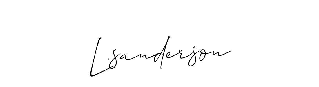 Best and Professional Signature Style for L.sanderson. Allison_Script Best Signature Style Collection. L.sanderson signature style 2 images and pictures png