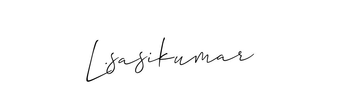 if you are searching for the best signature style for your name L.sasikumar. so please give up your signature search. here we have designed multiple signature styles  using Allison_Script. L.sasikumar signature style 2 images and pictures png