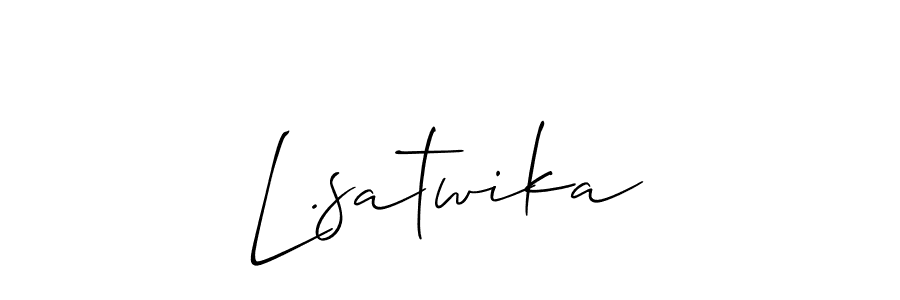 L.satwika stylish signature style. Best Handwritten Sign (Allison_Script) for my name. Handwritten Signature Collection Ideas for my name L.satwika. L.satwika signature style 2 images and pictures png