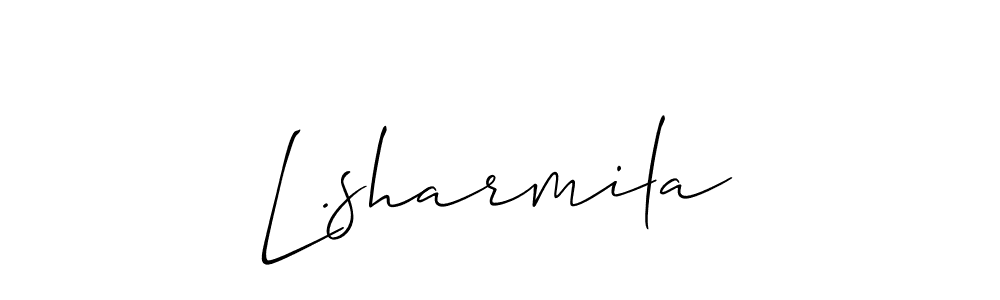 Design your own signature with our free online signature maker. With this signature software, you can create a handwritten (Allison_Script) signature for name L.sharmila. L.sharmila signature style 2 images and pictures png