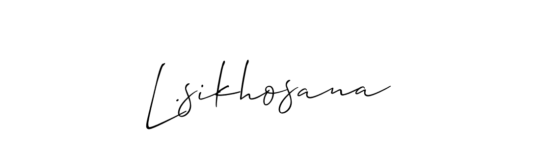 This is the best signature style for the L.sikhosana name. Also you like these signature font (Allison_Script). Mix name signature. L.sikhosana signature style 2 images and pictures png