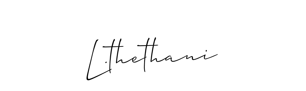 How to make L.thethani name signature. Use Allison_Script style for creating short signs online. This is the latest handwritten sign. L.thethani signature style 2 images and pictures png