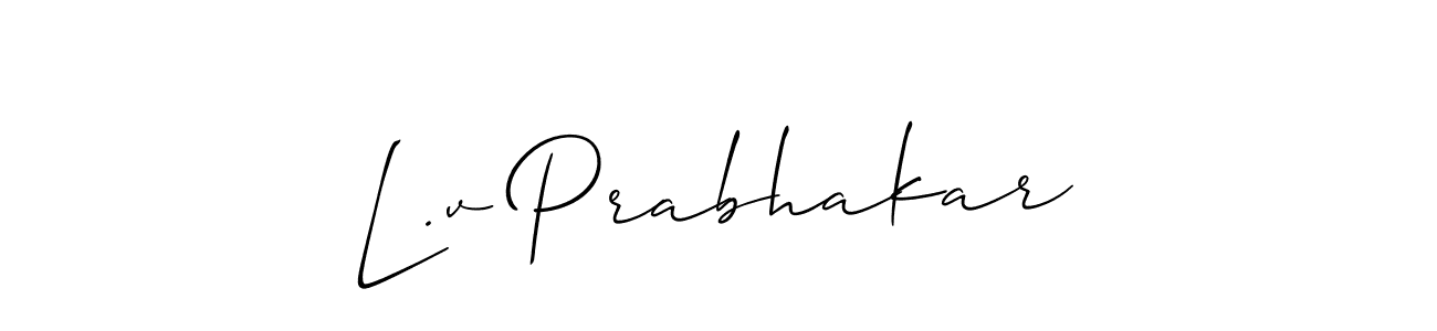 Make a beautiful signature design for name L.v Prabhakar. Use this online signature maker to create a handwritten signature for free. L.v Prabhakar signature style 2 images and pictures png