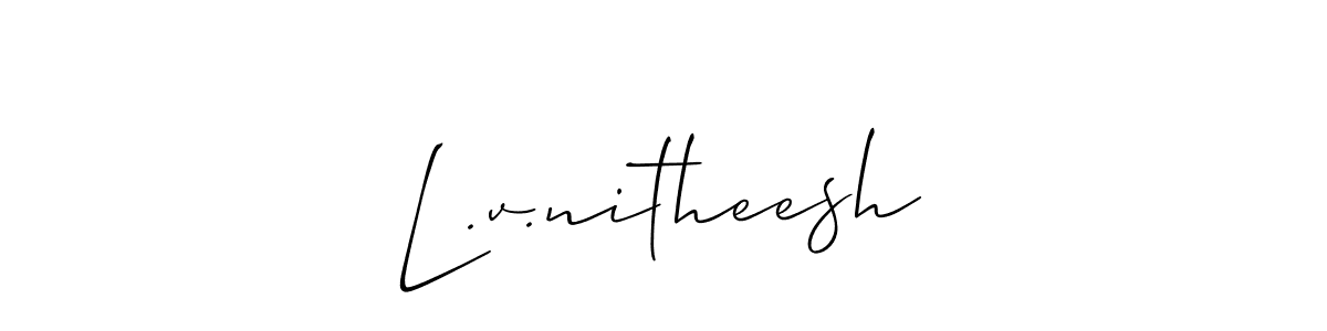 You can use this online signature creator to create a handwritten signature for the name L.v.nitheesh. This is the best online autograph maker. L.v.nitheesh signature style 2 images and pictures png