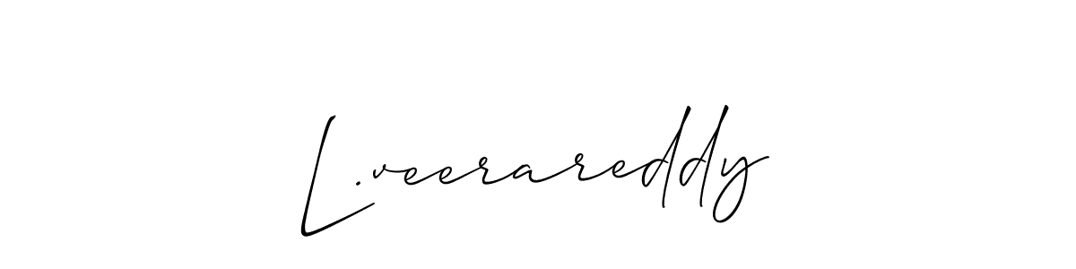 Also we have L.veerareddy name is the best signature style. Create professional handwritten signature collection using Allison_Script autograph style. L.veerareddy signature style 2 images and pictures png