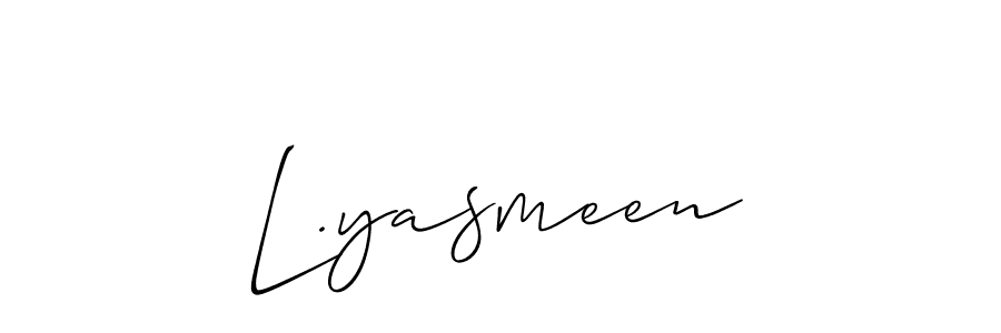 It looks lik you need a new signature style for name L.yasmeen. Design unique handwritten (Allison_Script) signature with our free signature maker in just a few clicks. L.yasmeen signature style 2 images and pictures png