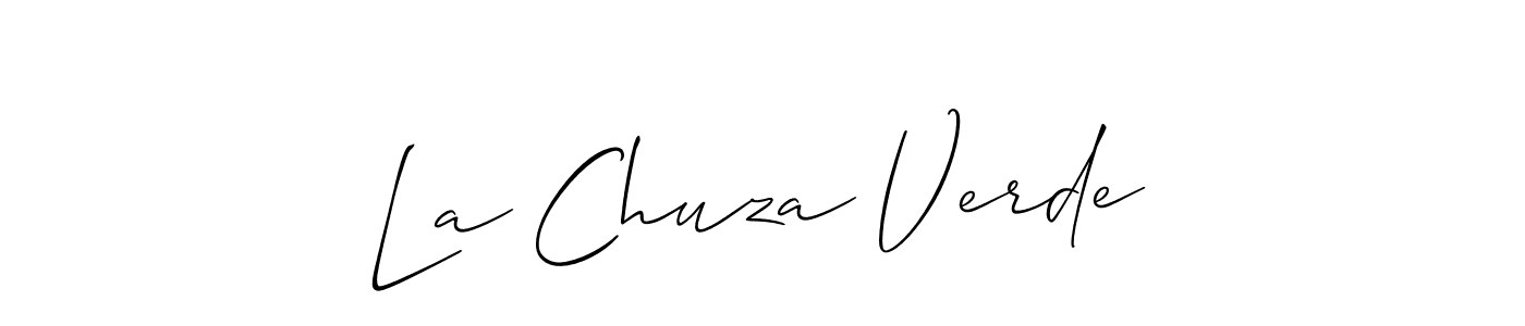 How to Draw La Chuza Verde signature style? Allison_Script is a latest design signature styles for name La Chuza Verde. La Chuza Verde signature style 2 images and pictures png