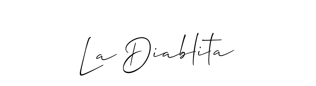 Once you've used our free online signature maker to create your best signature Allison_Script style, it's time to enjoy all of the benefits that La Diablita name signing documents. La Diablita signature style 2 images and pictures png