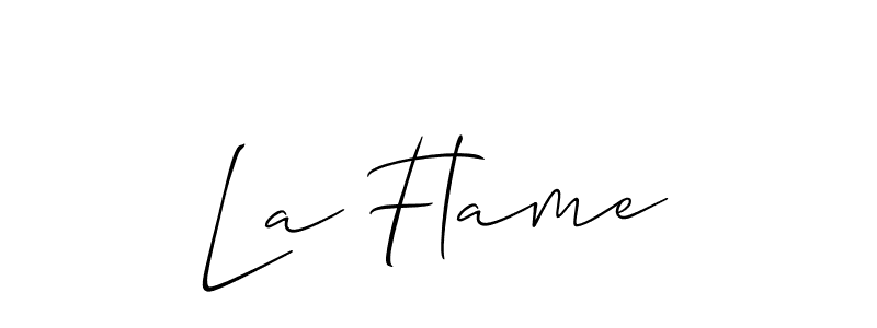 How to Draw La Flame signature style? Allison_Script is a latest design signature styles for name La Flame. La Flame signature style 2 images and pictures png