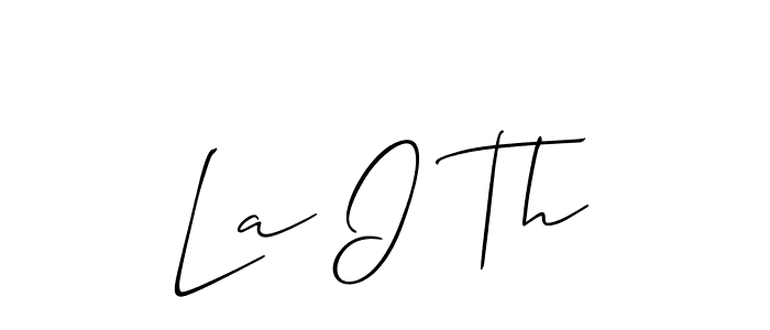 Allison_Script is a professional signature style that is perfect for those who want to add a touch of class to their signature. It is also a great choice for those who want to make their signature more unique. Get La I Th name to fancy signature for free. La I Th signature style 2 images and pictures png