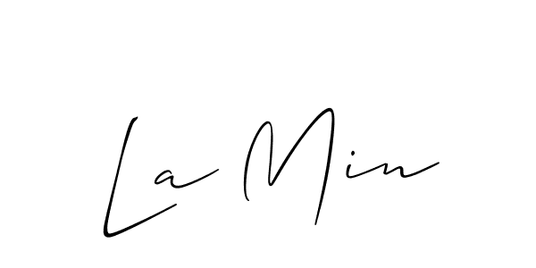 Best and Professional Signature Style for La Min. Allison_Script Best Signature Style Collection. La Min signature style 2 images and pictures png