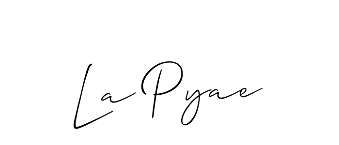 Once you've used our free online signature maker to create your best signature Allison_Script style, it's time to enjoy all of the benefits that La Pyae name signing documents. La Pyae signature style 2 images and pictures png