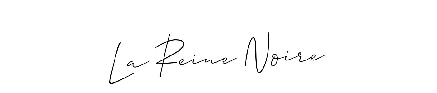 Make a beautiful signature design for name La Reine Noire. With this signature (Allison_Script) style, you can create a handwritten signature for free. La Reine Noire signature style 2 images and pictures png