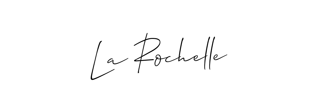 How to Draw La Rochelle signature style? Allison_Script is a latest design signature styles for name La Rochelle. La Rochelle signature style 2 images and pictures png