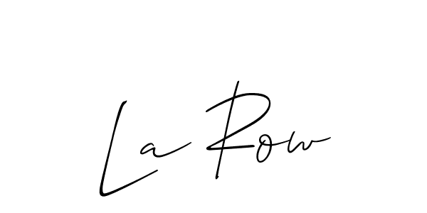 How to Draw La Row signature style? Allison_Script is a latest design signature styles for name La Row. La Row signature style 2 images and pictures png