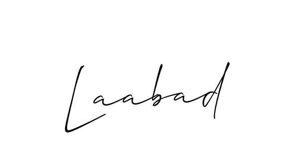 Make a beautiful signature design for name Laabad. With this signature (Allison_Script) style, you can create a handwritten signature for free. Laabad signature style 2 images and pictures png