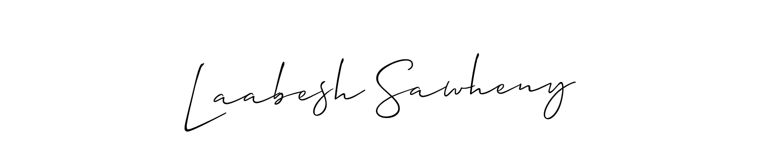 Make a beautiful signature design for name Laabesh Sawheny. With this signature (Allison_Script) style, you can create a handwritten signature for free. Laabesh Sawheny signature style 2 images and pictures png