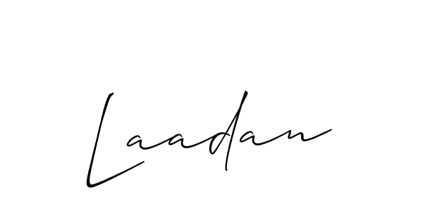 Similarly Allison_Script is the best handwritten signature design. Signature creator online .You can use it as an online autograph creator for name Laadan. Laadan signature style 2 images and pictures png