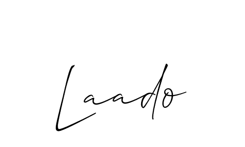 Allison_Script is a professional signature style that is perfect for those who want to add a touch of class to their signature. It is also a great choice for those who want to make their signature more unique. Get Laado name to fancy signature for free. Laado signature style 2 images and pictures png