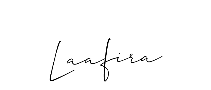 Make a beautiful signature design for name Laafira. With this signature (Allison_Script) style, you can create a handwritten signature for free. Laafira signature style 2 images and pictures png