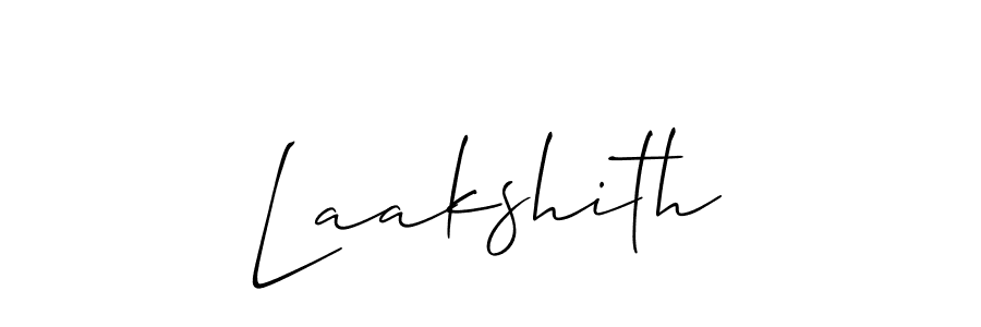 How to make Laakshith signature? Allison_Script is a professional autograph style. Create handwritten signature for Laakshith name. Laakshith signature style 2 images and pictures png