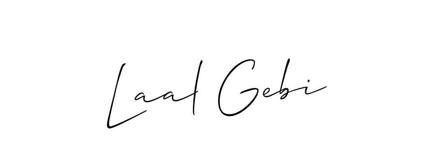 Create a beautiful signature design for name Laal Gebi. With this signature (Allison_Script) fonts, you can make a handwritten signature for free. Laal Gebi signature style 2 images and pictures png