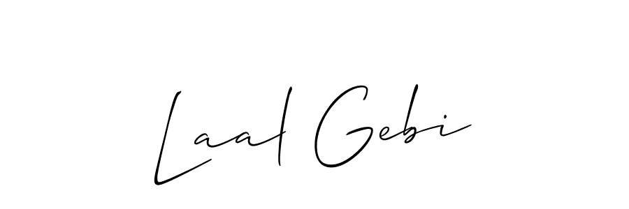 You should practise on your own different ways (Allison_Script) to write your name (Laal Gebi) in signature. don't let someone else do it for you. Laal Gebi signature style 2 images and pictures png