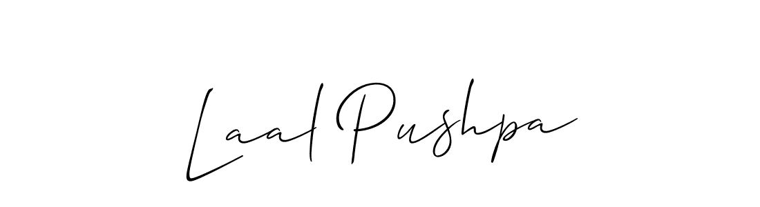 The best way (Allison_Script) to make a short signature is to pick only two or three words in your name. The name Laal Pushpa include a total of six letters. For converting this name. Laal Pushpa signature style 2 images and pictures png