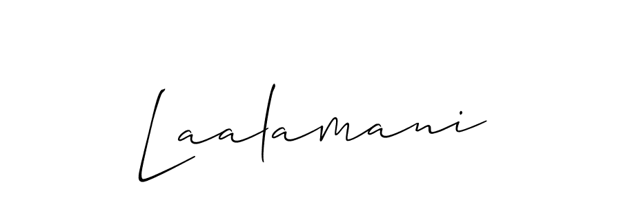 Laalamani stylish signature style. Best Handwritten Sign (Allison_Script) for my name. Handwritten Signature Collection Ideas for my name Laalamani. Laalamani signature style 2 images and pictures png