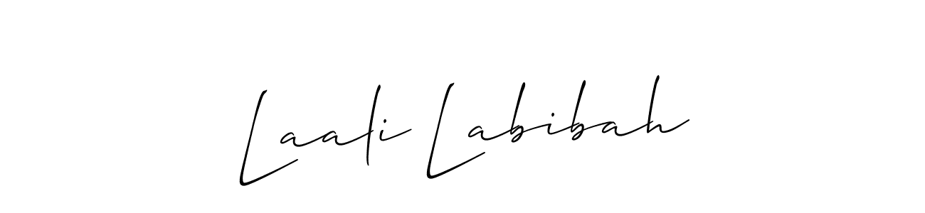 Similarly Allison_Script is the best handwritten signature design. Signature creator online .You can use it as an online autograph creator for name Laali Labibah. Laali Labibah signature style 2 images and pictures png