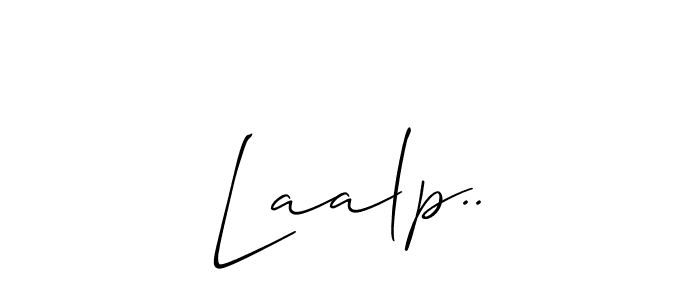 Make a beautiful signature design for name Laalp... With this signature (Allison_Script) style, you can create a handwritten signature for free. Laalp.. signature style 2 images and pictures png