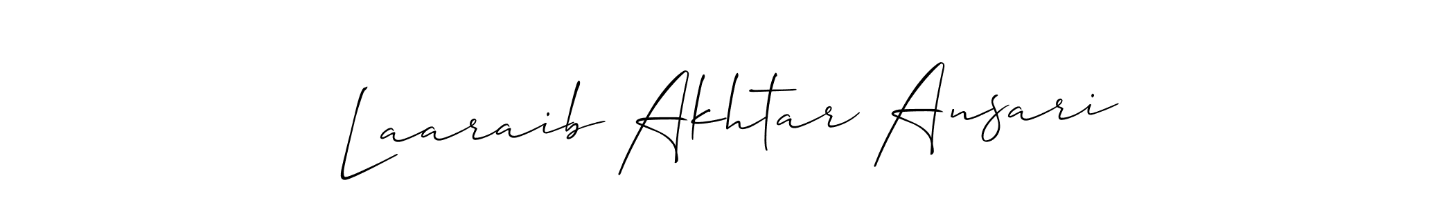 Best and Professional Signature Style for Laaraib Akhtar Ansari. Allison_Script Best Signature Style Collection. Laaraib Akhtar Ansari signature style 2 images and pictures png
