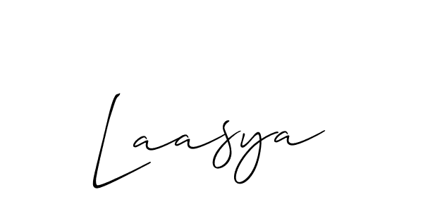 if you are searching for the best signature style for your name Laasya. so please give up your signature search. here we have designed multiple signature styles  using Allison_Script. Laasya signature style 2 images and pictures png