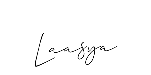 if you are searching for the best signature style for your name Laasya. so please give up your signature search. here we have designed multiple signature styles  using Allison_Script. Laasya signature style 2 images and pictures png