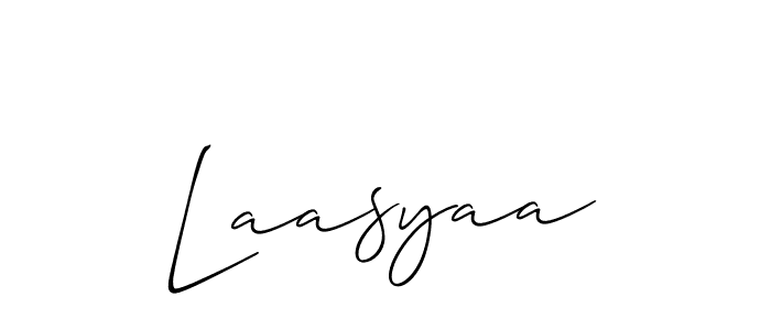 Best and Professional Signature Style for Laasyaa. Allison_Script Best Signature Style Collection. Laasyaa signature style 2 images and pictures png