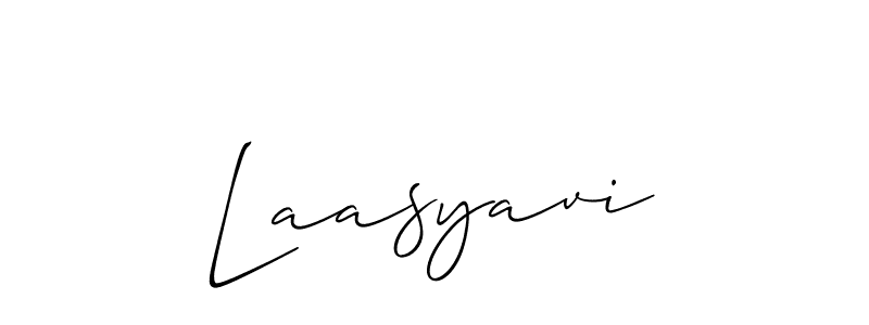 Similarly Allison_Script is the best handwritten signature design. Signature creator online .You can use it as an online autograph creator for name Laasyavi. Laasyavi signature style 2 images and pictures png