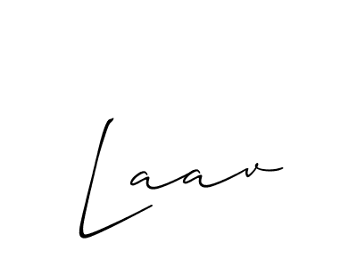 Make a beautiful signature design for name Laav. With this signature (Allison_Script) style, you can create a handwritten signature for free. Laav signature style 2 images and pictures png