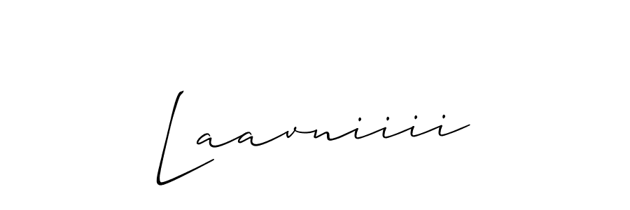 Create a beautiful signature design for name Laavniiii. With this signature (Allison_Script) fonts, you can make a handwritten signature for free. Laavniiii signature style 2 images and pictures png