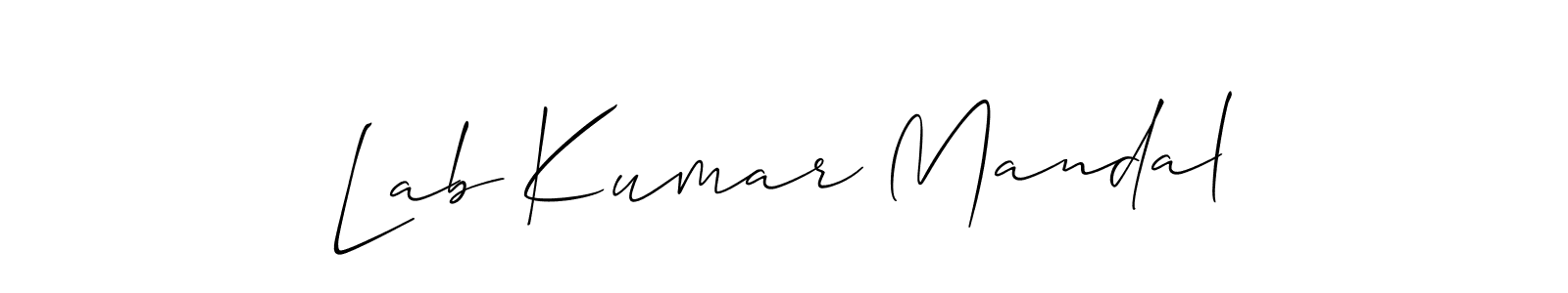 Design your own signature with our free online signature maker. With this signature software, you can create a handwritten (Allison_Script) signature for name Lab Kumar Mandal. Lab Kumar Mandal signature style 2 images and pictures png
