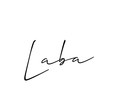 You should practise on your own different ways (Allison_Script) to write your name (Laba) in signature. don't let someone else do it for you. Laba signature style 2 images and pictures png