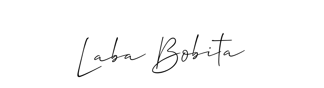 You should practise on your own different ways (Allison_Script) to write your name (Laba Bobita) in signature. don't let someone else do it for you. Laba Bobita signature style 2 images and pictures png