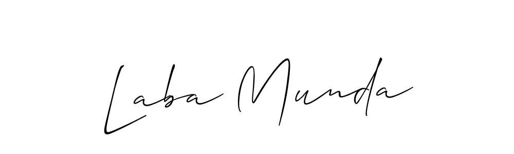 Design your own signature with our free online signature maker. With this signature software, you can create a handwritten (Allison_Script) signature for name Laba Munda. Laba Munda signature style 2 images and pictures png