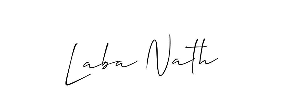 Make a beautiful signature design for name Laba Nath. With this signature (Allison_Script) style, you can create a handwritten signature for free. Laba Nath signature style 2 images and pictures png