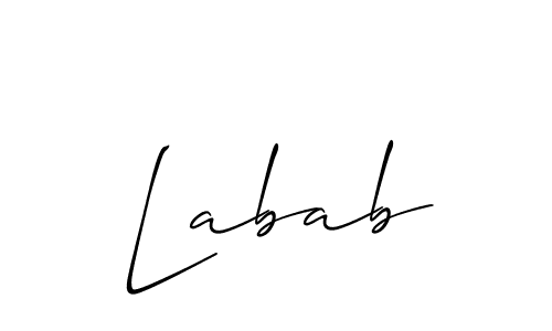 Allison_Script is a professional signature style that is perfect for those who want to add a touch of class to their signature. It is also a great choice for those who want to make their signature more unique. Get Labab name to fancy signature for free. Labab signature style 2 images and pictures png