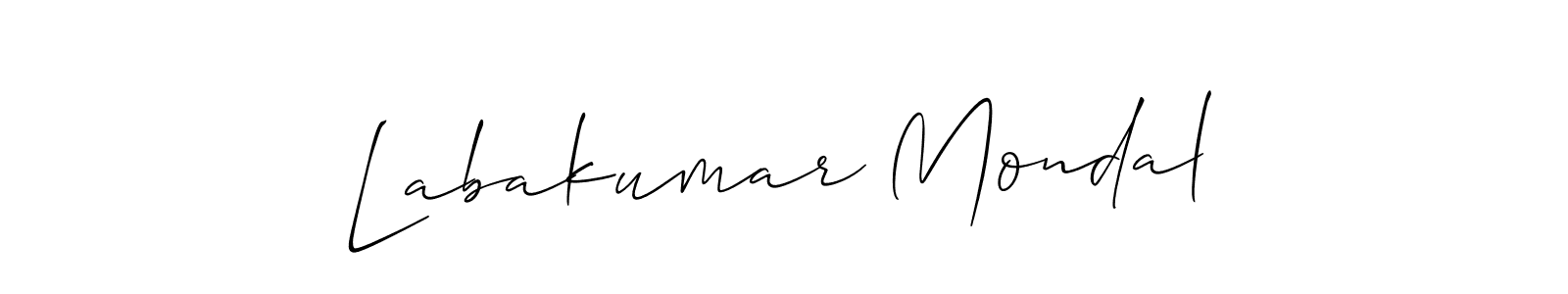 How to Draw Labakumar Mondal signature style? Allison_Script is a latest design signature styles for name Labakumar Mondal. Labakumar Mondal signature style 2 images and pictures png